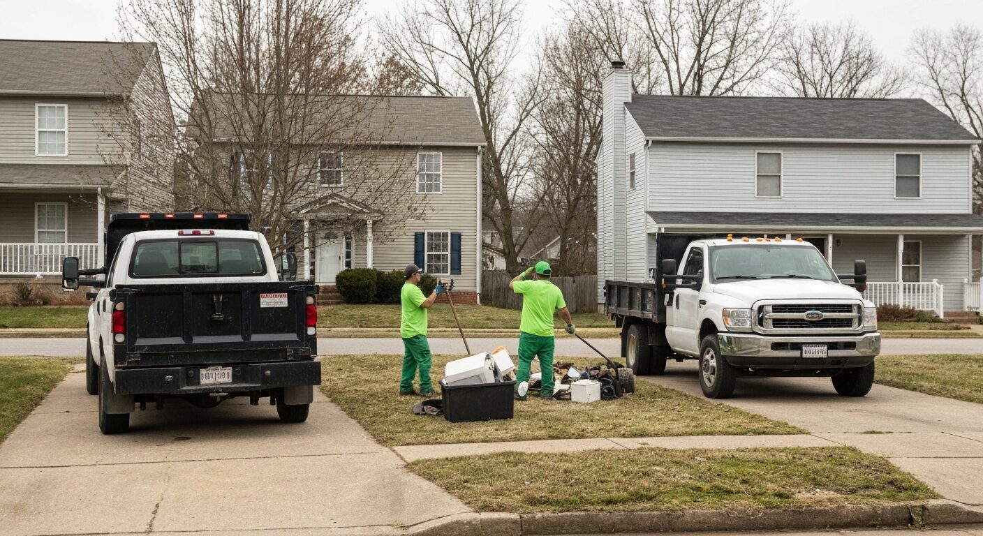 Garage cleanout in progress in Carlisle