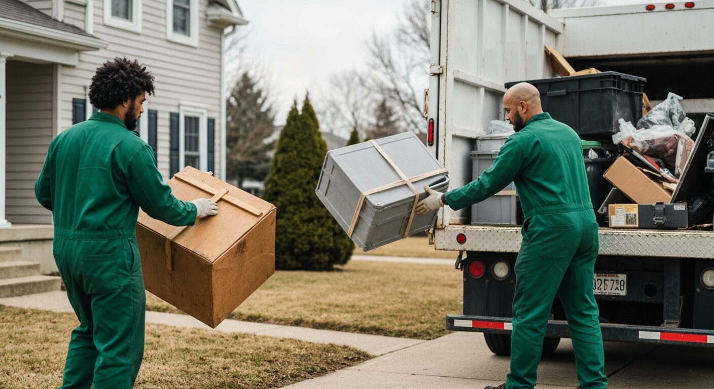 Basement cleanout team working in York, PA