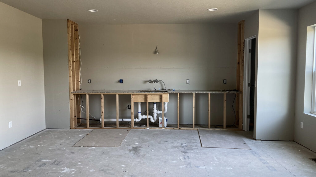 Cleared kitchen space after professional demolition in Mechanicsburg