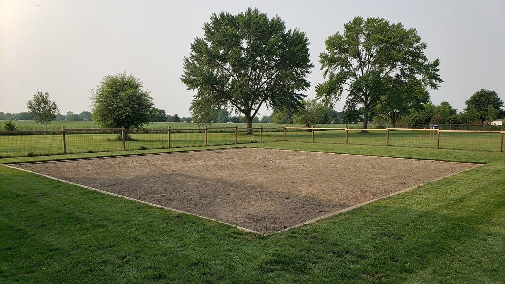 Cleared yard space after shed removal in Mechanicsburg